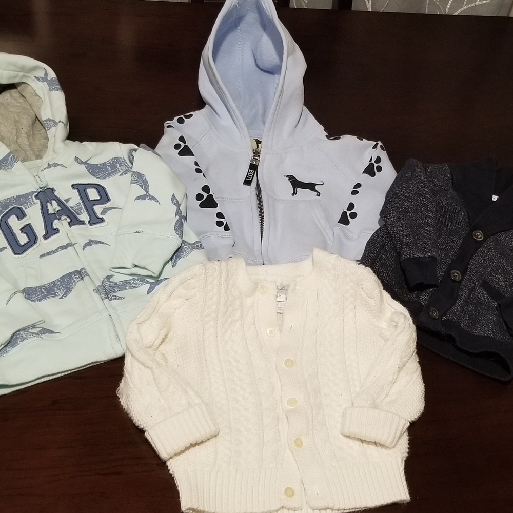 Bundle: 4 Piece Baby Sweater and Hoodie Set
